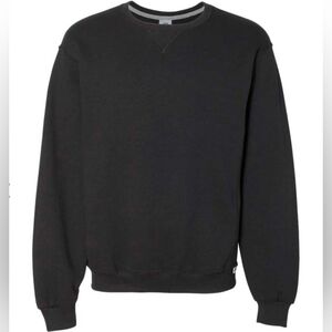 Vintage Y2K Black Russell Athletic Blank Sweatshirt Sz XL